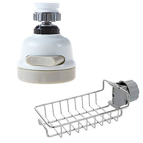 Mua Đầu vòi tăng áp điều hướng 360 độ mẫu mới và Giỏ inox đựng giẻ rửa bát