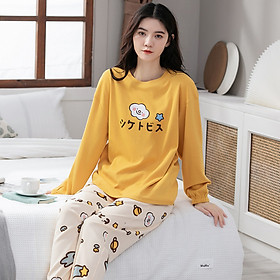 Đồ mặc nhà nữ thu đông cotton mịn đẹp 5131