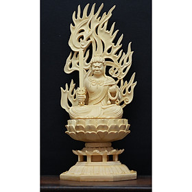 Mua Tượng Phật Bất Động Minh Vương - Gỗ Hoàng Dương cao 28cm
