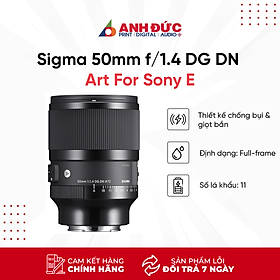 Mua Ống kính Sigma 50mm f/1.4 DG DN Art For Sony E - Hàng chính hãng