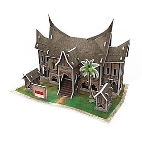 Mô hình giấy 3D - Bộ nhà truyền thống Indonesia - Traditional Residence