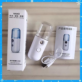 Máy Phun Sương Xông Hơi Mặt NaNo Mini Cầm Tay Hỗ Trợ Dưỡng Da tối đa