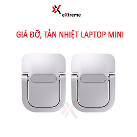 Giá đỡ laptop di động GL1x01 đế tản nhiệt cho Laptop, kê laptop Macbook tiện lợi - Hàng chính hãng - Thường - Bạc