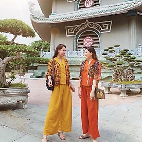 Bộ đi chùa hoạ tiết chămpa