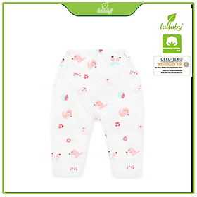 Quần dài đáy đũng Lullaby cho bé gái NH610P Trắng