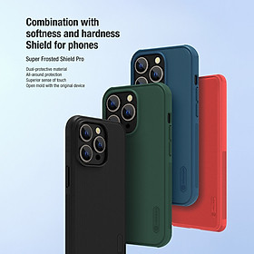 Ốp lưng cho iPhone 13 pro / 13 Pro Max / 14 Pro / 14 Pro Max hiệu Nillkin Frosted Shield Pro chống sống chống vân tay - Hàng nhập khẩu