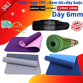 Hình ảnh Thảm Tập YoGa miDoctor + Bao Thảm Tập Yoga + Dây Thảm Tập Yoga (Giao Màu Ngẫu Nhiên)