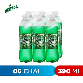 Lốc 6 Chai Nước Giải Khát có Gaz Mirinda Soda Kem (390ml/chai)