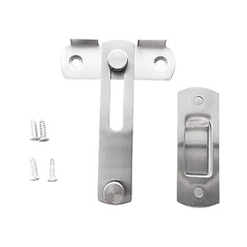 Barn Door Buckle Latch Lock with Mounting Screws Stainless Steel for Garage