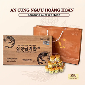 An Cung Ngưu Hoàng Hoàn Gum Jee Hwan Hộp Gỗ 60 Viên