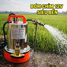 Máy Bơm Chìm 12V Lõi Đồng – Chạy Bình Ắc Quy, Bơm Nhanh, Bền Bỉ