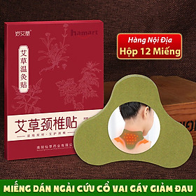 Hộp 12 Miếng Cao Dán Ngải Cứu Xương Khớp Hamart Giảm Đau Mỏi Khớp Cổ Vai Gáy Cột Sống Lưng - Hộp Đỏ Cổ Vai Gáy