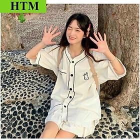 Áo Sơ Mi Nữ Dáng Kiểu Hot Hàn Quốc Chất Liêu Vải Mát Mẻ Form Rộng Bao Đẹp Có Đường Kẻ Sọc Hàng Đẹp Hot Trend HTM FASHION - Trắng