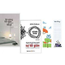 Combo sách tối giản hay : Lối sống tối giản của người Nhật + Nghệ thuật theo đuổi sự tối giản - Tặng kèm bookmark thiết kế