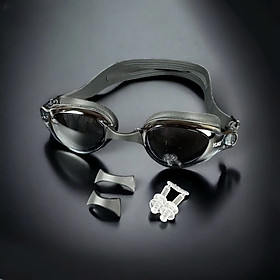 Kính bơi chống tia UV , Chống sương mù , bảo vệ mắt MÀU ĐEN , Dây đeo được làm 100% silicone mềm mại, thoải mái, dành cho vận động viên chuyên nghiệp hoặc người có sở thích đi bơi - Hàng Chính Hãng