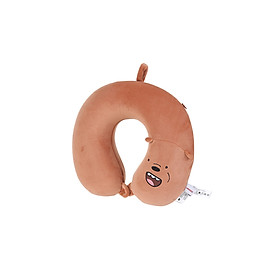 Mua Gối chữ U Miniso Bare Bears (Nâu) - Hàng chính hãng