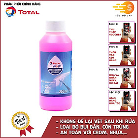 Nước rửa kính lái đậm đặc tỉ lệ 1:10 Total Energies TE-SW250 250ml - Làm sạch vết bẩn, ngăn chặn côn trùng, đổ vào két nước trước, pha để tẩy mốc kính