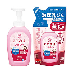 Combo Nước Rửa Bình Arau Baby ( Bình 500ml + Túi 450ml)