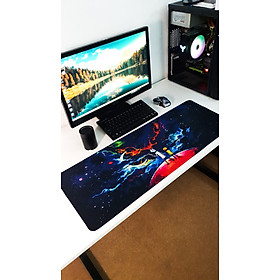 Mua Lót chuột trải bàn 80x30cm hình in siêu nét đế cao su chống trơn trượt  bo viền chắc chắn - Hàng chính hãng