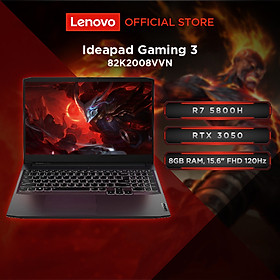 Mua Laptop Lenovo IdeaPad Gaming 3 15ACH6 82K2008VVN Ryzen 7-5800H | 8GB | 512GB | RTX 3050 4GB | RGB 4-Zone - Hàng chính hãng