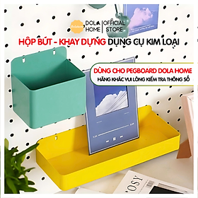 Khay đựng Dola Home kim loại - phụ kiện bảng pegboard để tai nghe, đồng hồ, loa, dụng cụ trang trí bàn làm việc