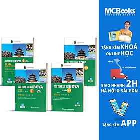 Combo Giáo Trình Hán ngữ Boya Sơ Cấp 1 + 2 Kèm Sách Bài Tập Đáp Án + Học App online (Trọn bộ 4 cuốn)