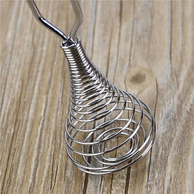 Stainless Steel Egg Beater Spring Coil Wire Dough Whisk Sauce Hand Mixer Baking Supplies