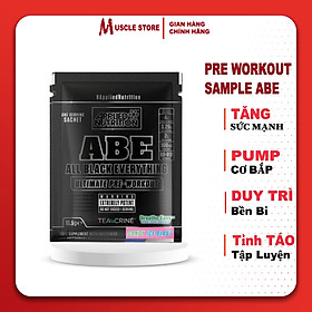 Sample ABE - Applied Nutrition, Gói dùng thử pre workout ABE, 1 Lần dùng hỗ trợ tăng sức mạnh, Tăng sức bền, Pump cơ bắp