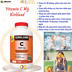 Vitamin C Kirkland Signature Mỹ tăng sức đề kháng, thức đẩy sẩn xuất collagen tự nhiên, sáng da, mờ thâm,nhanh lành bệnh - OZ Slim Store