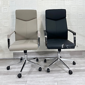 Ghế Trưởng phòng lưng cao nệm da CM4602-P Nội thất Capta Ghế Quản lý nệm da pu cao cấp hiện đại gật gù có tay tựa chân xoay thép mạ chrome tại hcm