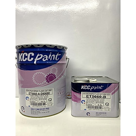 Sơn sàn bê tông epoxy KCC ET5660 màu xanh D40434 16L/bộ