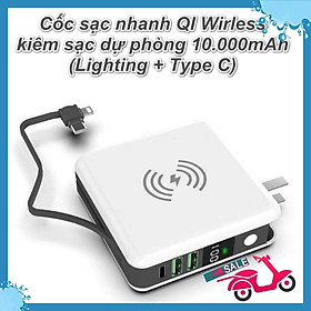 Mua Cốc sạc không dây QI Wirless kiêm sạc dự phòng 10.000mAh