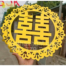 Mua Chữ Hỷ trang trí bàn thờ gia tiên backdrop - song hỷ đám cưới 60cm