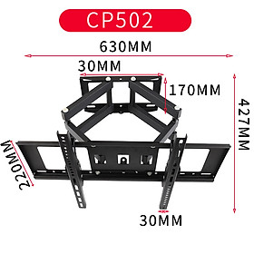 Mua Giá Treo Tivi Xoay Đa Hướng CP502 từ 42 đến 80 inch Gắn Tường Chịu Lực Tốt -Dùng Cho Gia Đình -Studio - Hàng nhập khẩu