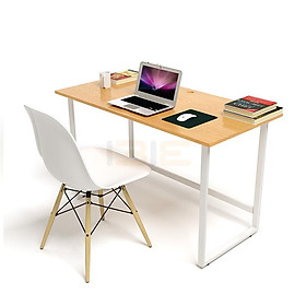 Bộ Bàn Oak-F Vân Sồi Chân Trắng Và Ghế Eames Chân Gỗ Trắng IBIE TOOAFO12W-EAMSW