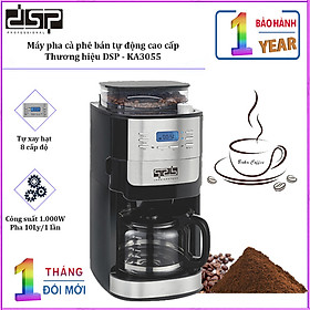 Mua Máy pha cà phê hạt kết hợp xay sẵn bán tự động DSP KA3055 công suất 1000W  tích hợp chức năng hẹn giờ  chống nhỏ giọt khi ngưng máy- Hàng chính hãng