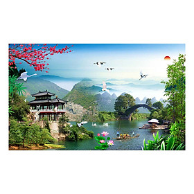 Mua Tranh Dán Tường Sơn Thủy 3D ST083
