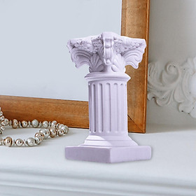 Creative Miniature Roman Pillar Statue Resin Pedestal Candlestick Candle Holder Stand Sculpture Wedding  Scenery Decor