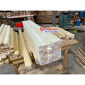 Mua  MS87  Thanh gỗ thông vuông 3cm x 3cm x dài 80cm + láng mịn 4 mặt