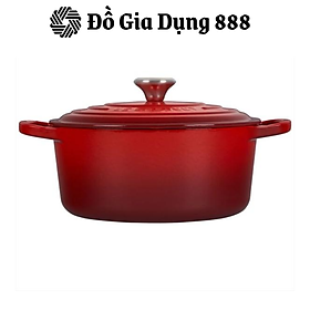 Nồi Gang Le Creuset Bräter rund Evo, Đường Kính 20cm, Dẫn Nhiệt Tốt, Dùng Cho Mọi Loại Bếp, Nhập Đức