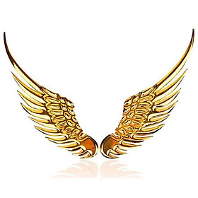 Logo Cánh Chim Ưng 3D Dán Cho Các Loại Xe Ô Tô Màu Vàng