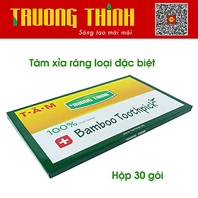 Tăm Vip Xỉa Răng Cao Cấp Thương Hiệu TRƯỜNG THỊNH 100% Cật Giang Loại Đặc Biệt Hộp To 30 Gói.