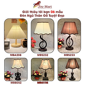 Đèn Ngủ Để Bàn Thân Gỗ Trang Trí Phòng Ngủ Decor Phong Cách Bắc Âu Độc Đáo - Đèn Bàn Phòng Ngủ Đế Gỗ Cao Cấp Kèm Bóng LED Tiết Kiệm Điện