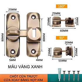 Bộ chốt khóa cài cửa chống trộm cho cửa trượt, xoay bằng hợp kim dày dặn SK03