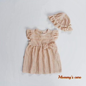 Váy bé gái cao cấp Mommy's care 100% cotton hữu cơ tự nhiên không tẩy nhuộm hóa chất (không gồm mũ)
