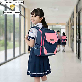 Ba Lô Chống Gù Lưng Bé Gái Xbags, Nhẹ, Chống Nước, Form Chuẩn, Nhiều Ngăn Tiện Lợi xb 3017
