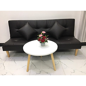 Mua Bộ ghế sofa bed  sofa giường nội thất màu đen và bàn tròn SB14