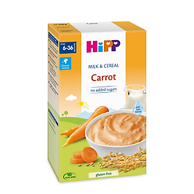 Bột ăn dặm dinh dưỡng Sữa, Ngũ cốc & rau củ - Cà rốt HiPP Organic 250g