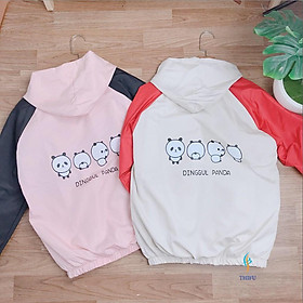 < FREESHIP > Áo khoác dù panda form nữ y hình bao đẹp lót dù 2 lớp