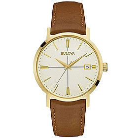 Đồng Hồ Nam Bulova Dây Da 97B151 - Mặt Vàng